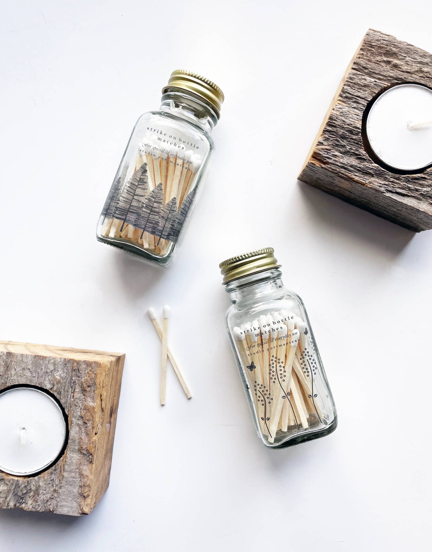 Wildflower Glass Match Jar