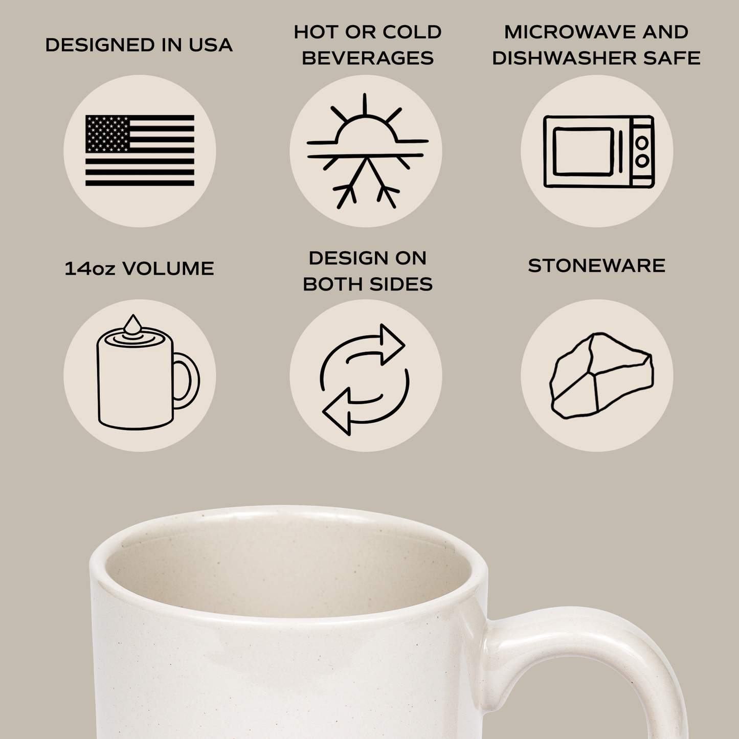 Strong & Courageous Stoneware Mugs