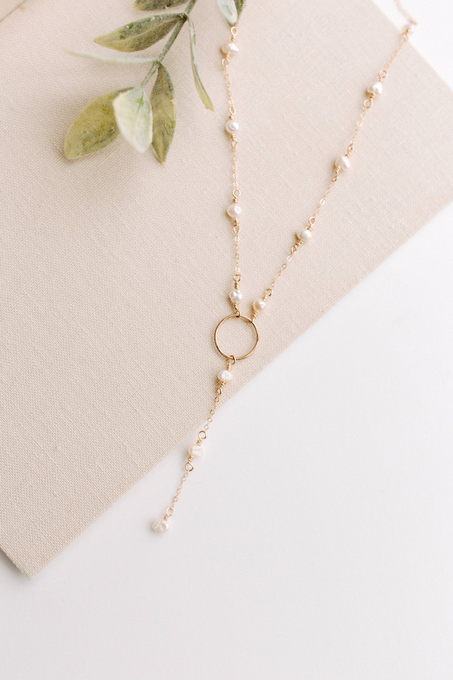 Dainty Gold Filled Pearl Necklace