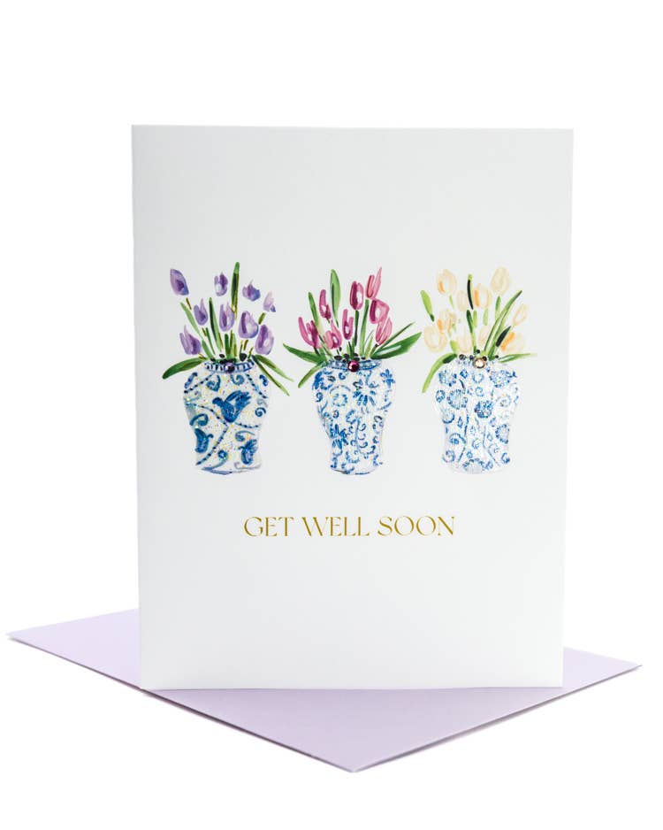 'Get-Well Tulips' Get-Well Greeting Card