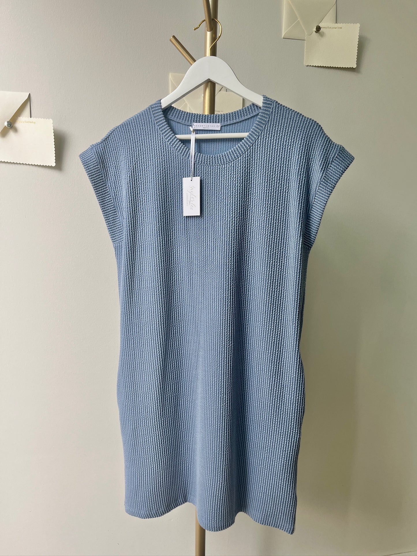 Ava Wave Rib Comfy Dress