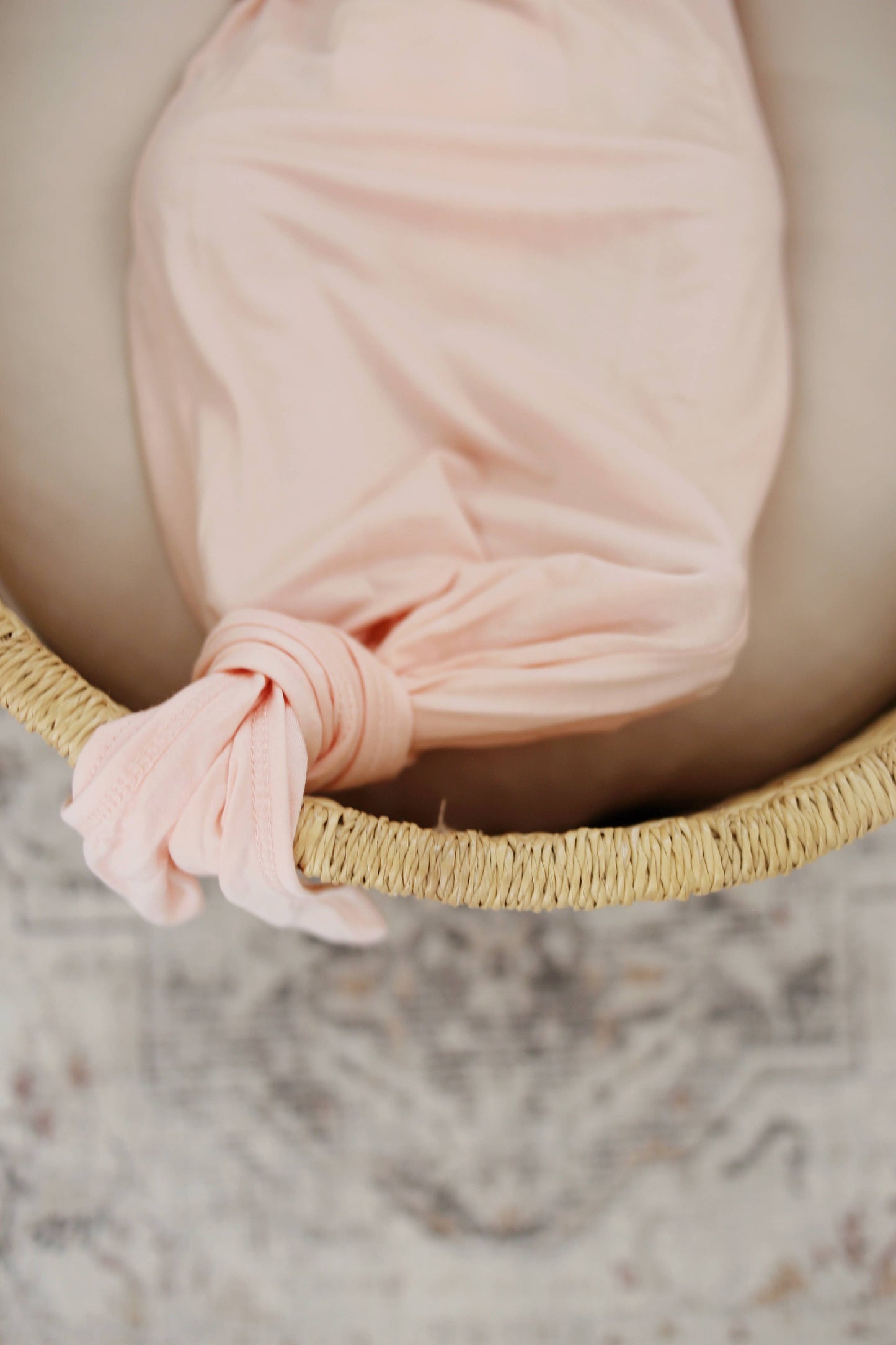 Blush Pink Bamboo Knotted Gownn