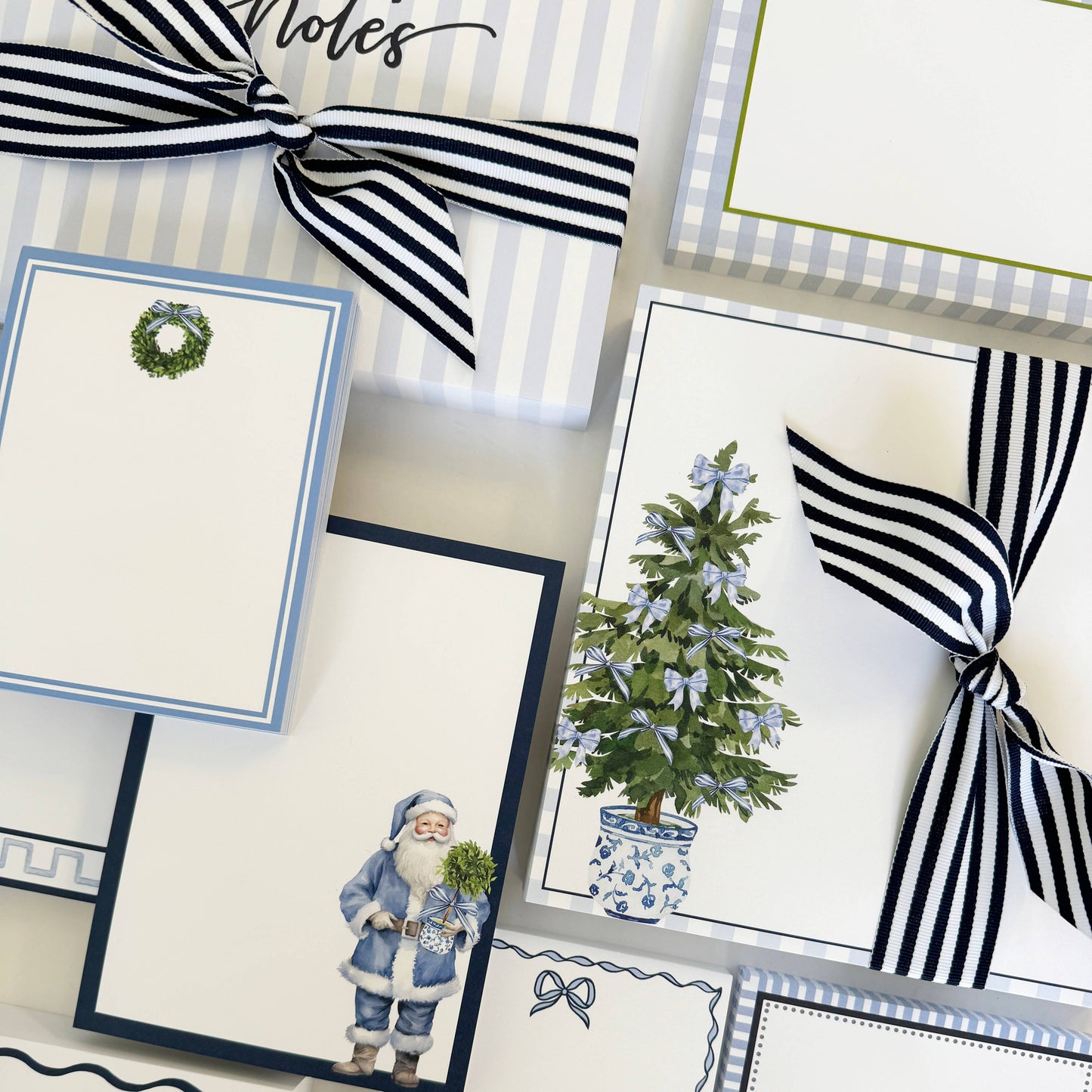 Blue Santa Small Notepad