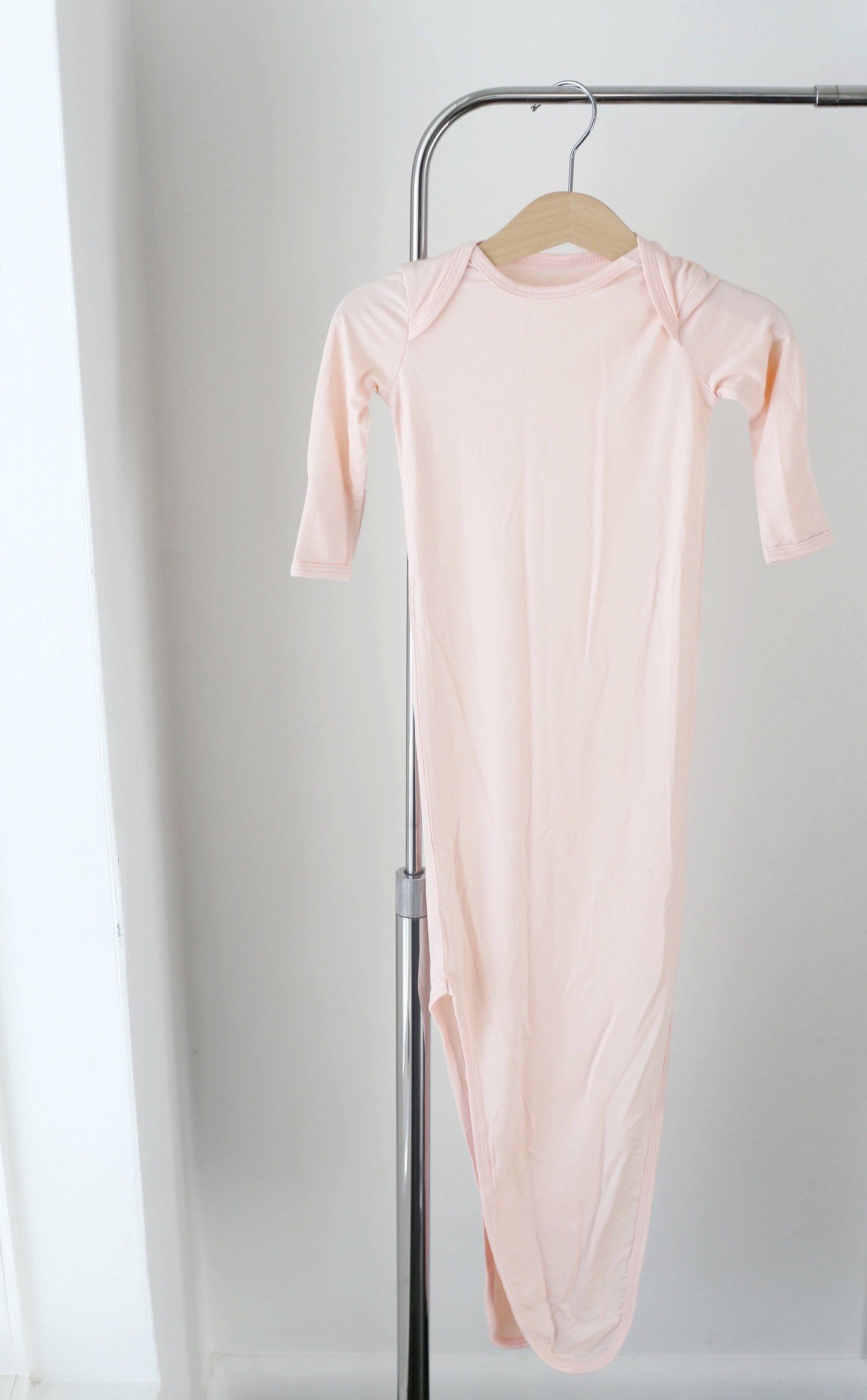 Blush Pink Bamboo Knotted Gownn