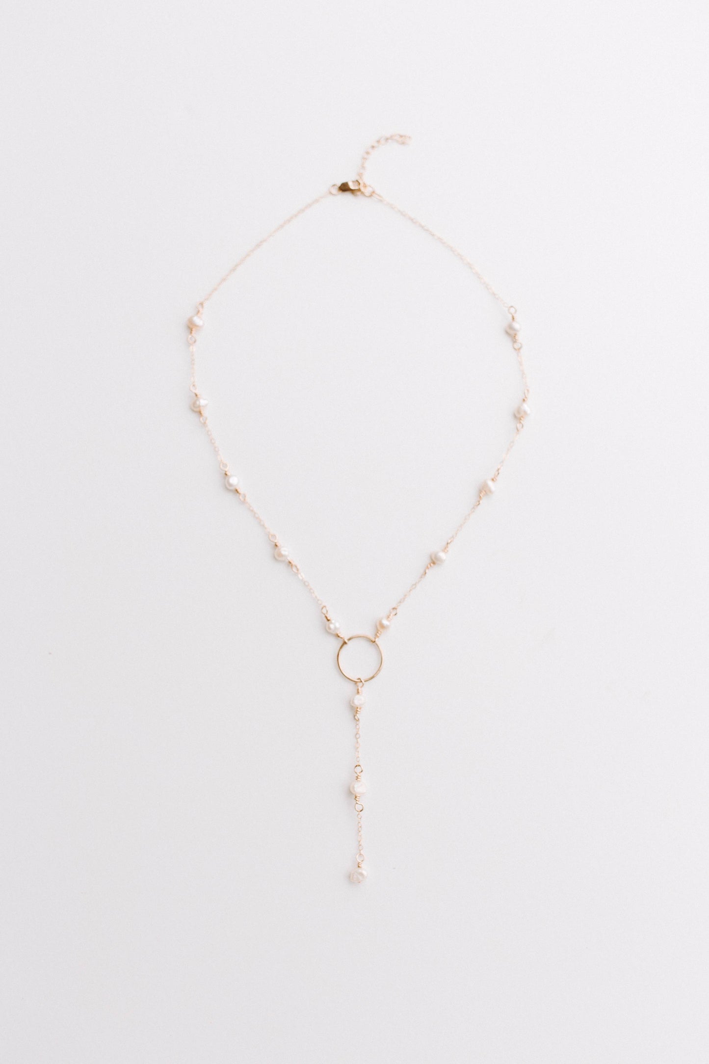Dainty Gold Filled Pearl Necklace