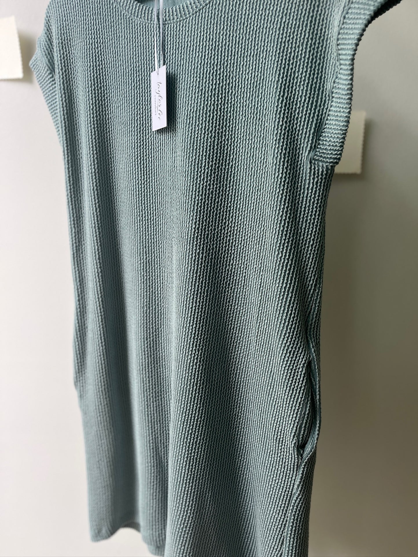 Ava Wave Rib Comfy Dress