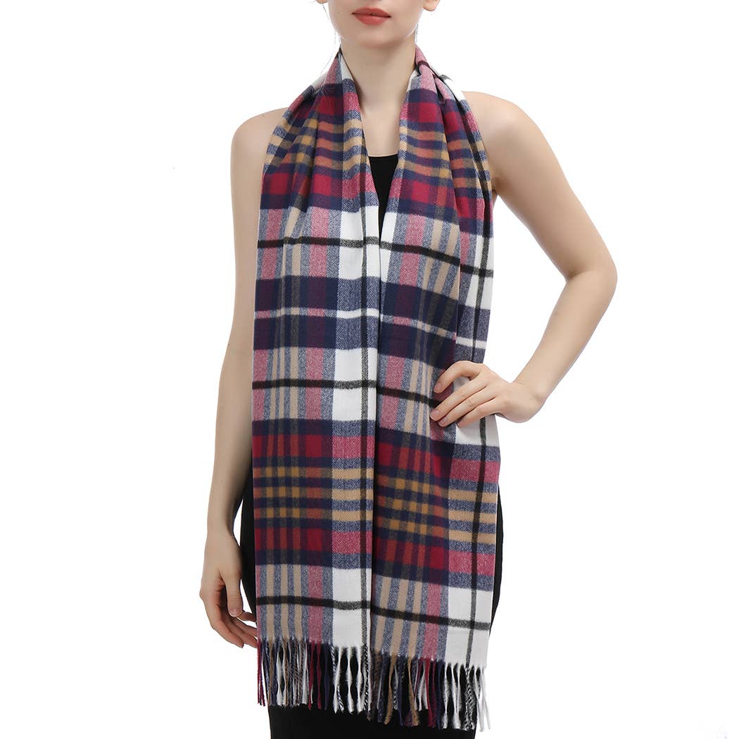Classic Tartan Plaid Cashmere Feel Scarf