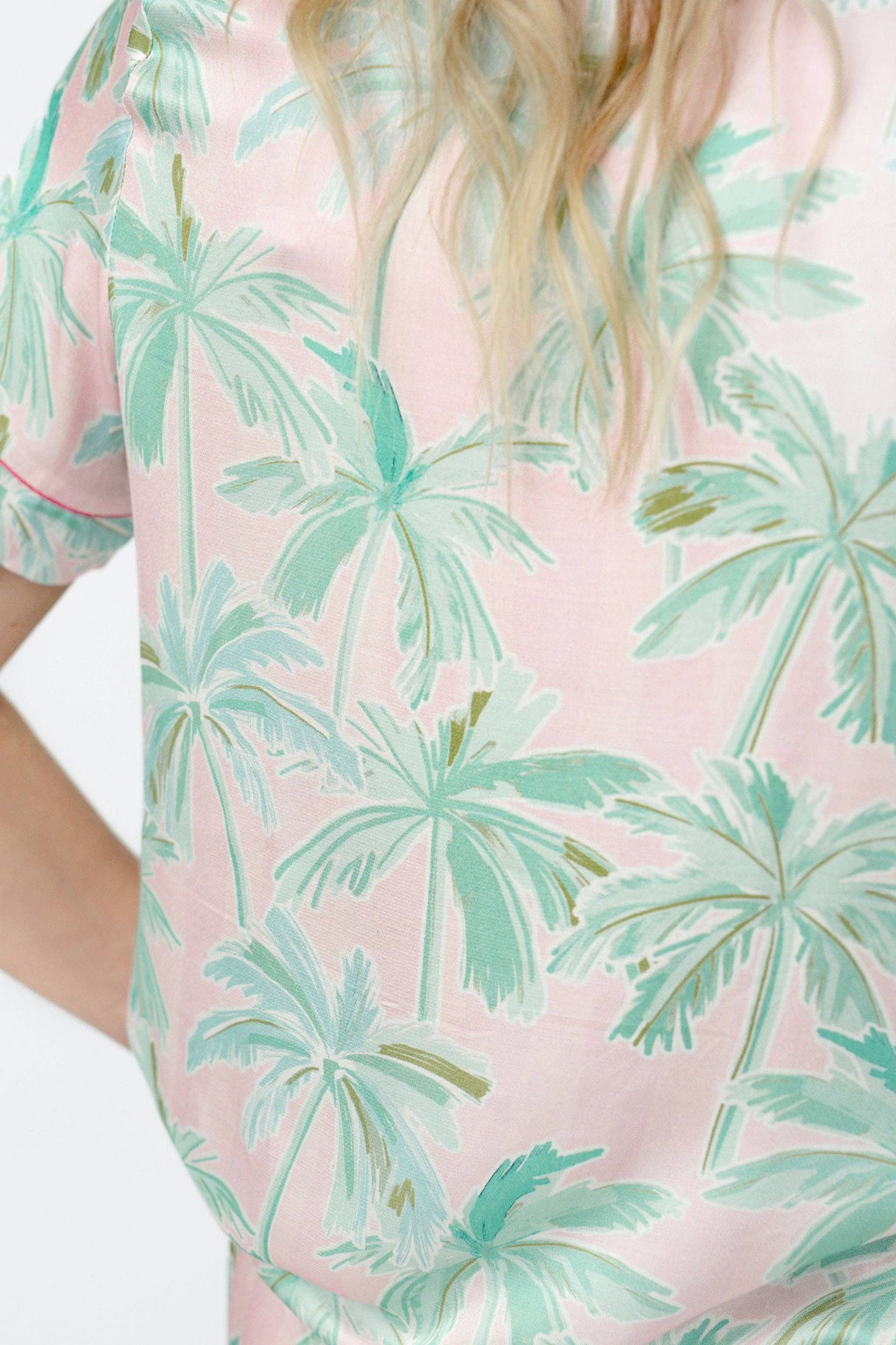 Palm Paradise Button Down Short Set