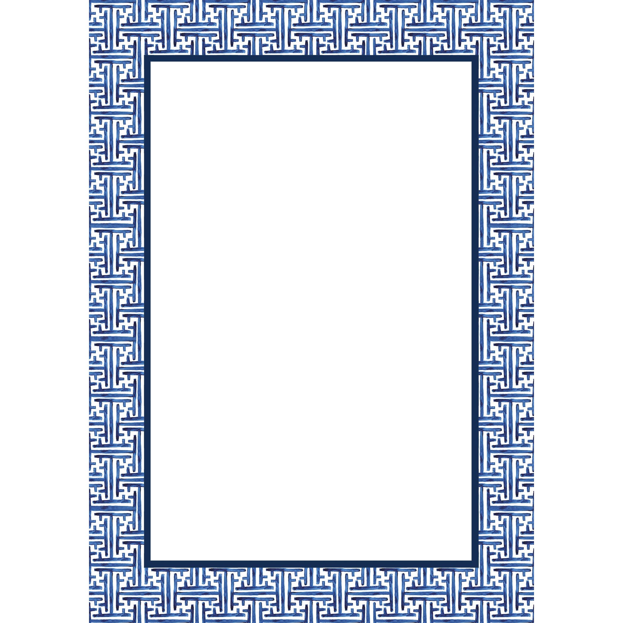Navy Basketweave Notepad