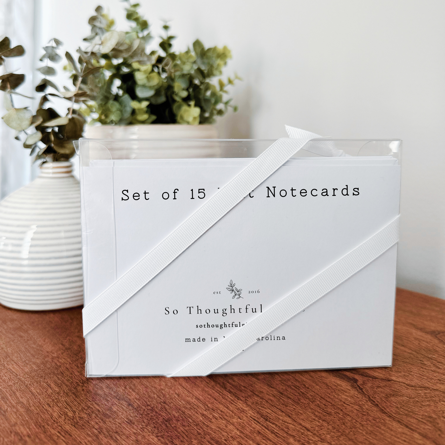 Blue Hydrangea Scallop Notecard Set