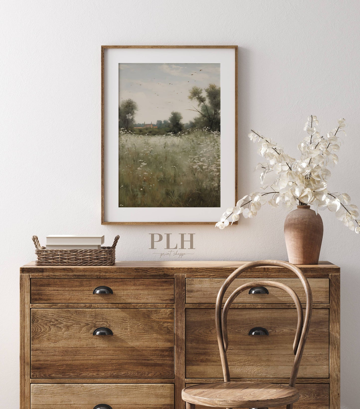 Vintage Field Landscape Art Print
