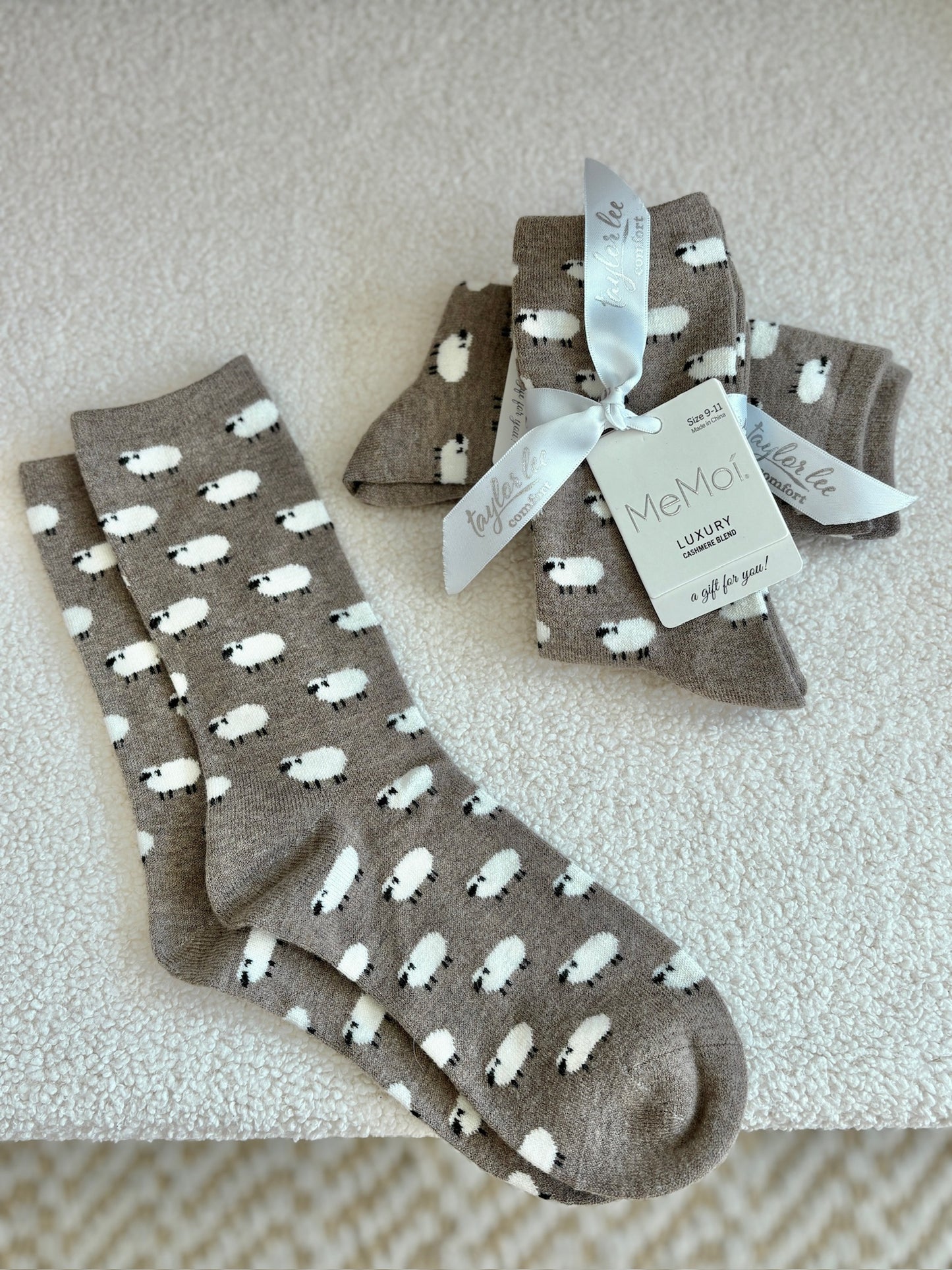Cashmere Blend Sheep Socks