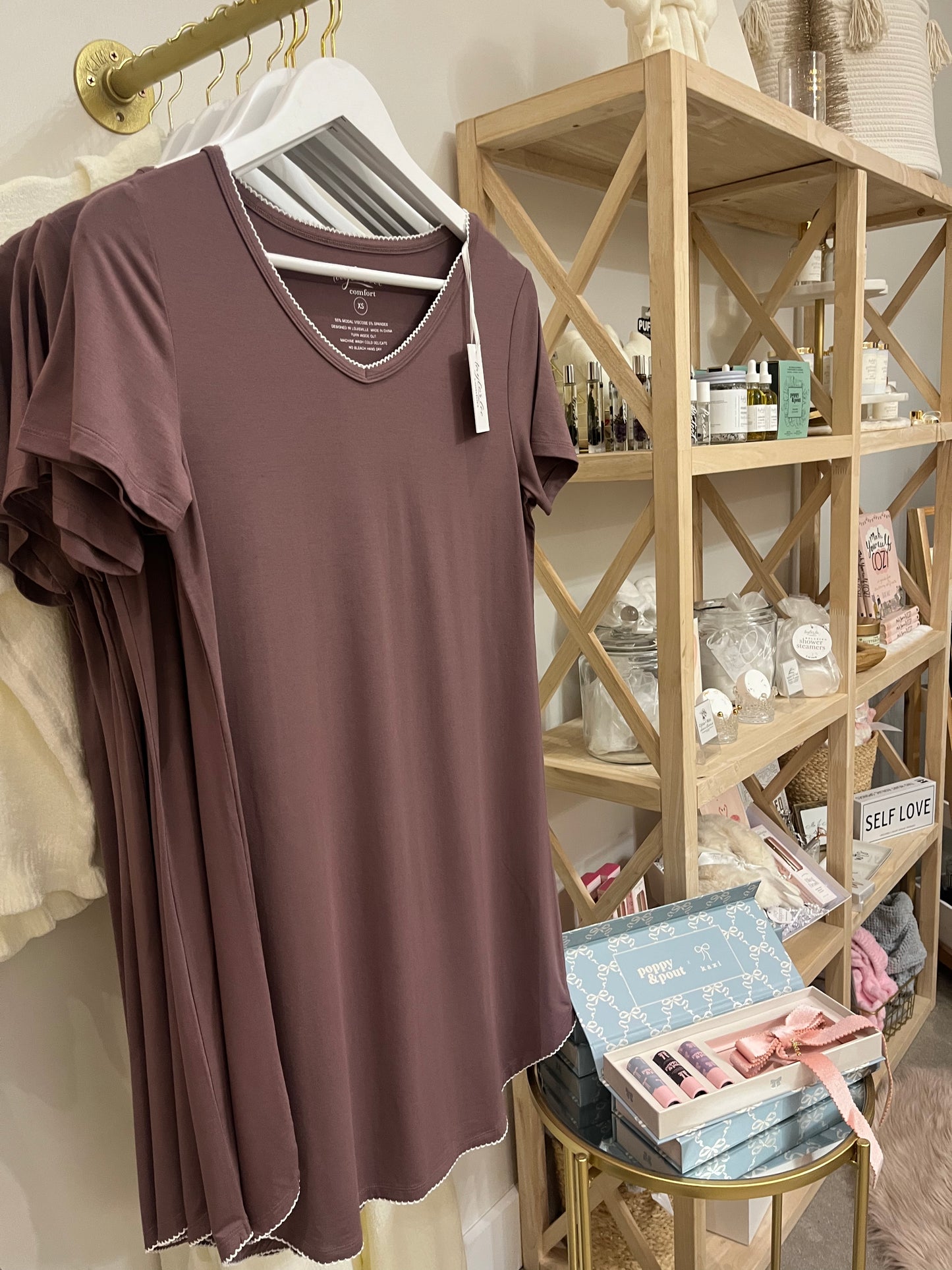 Emilee Bamboo Short Sleeve Sleep Shirt