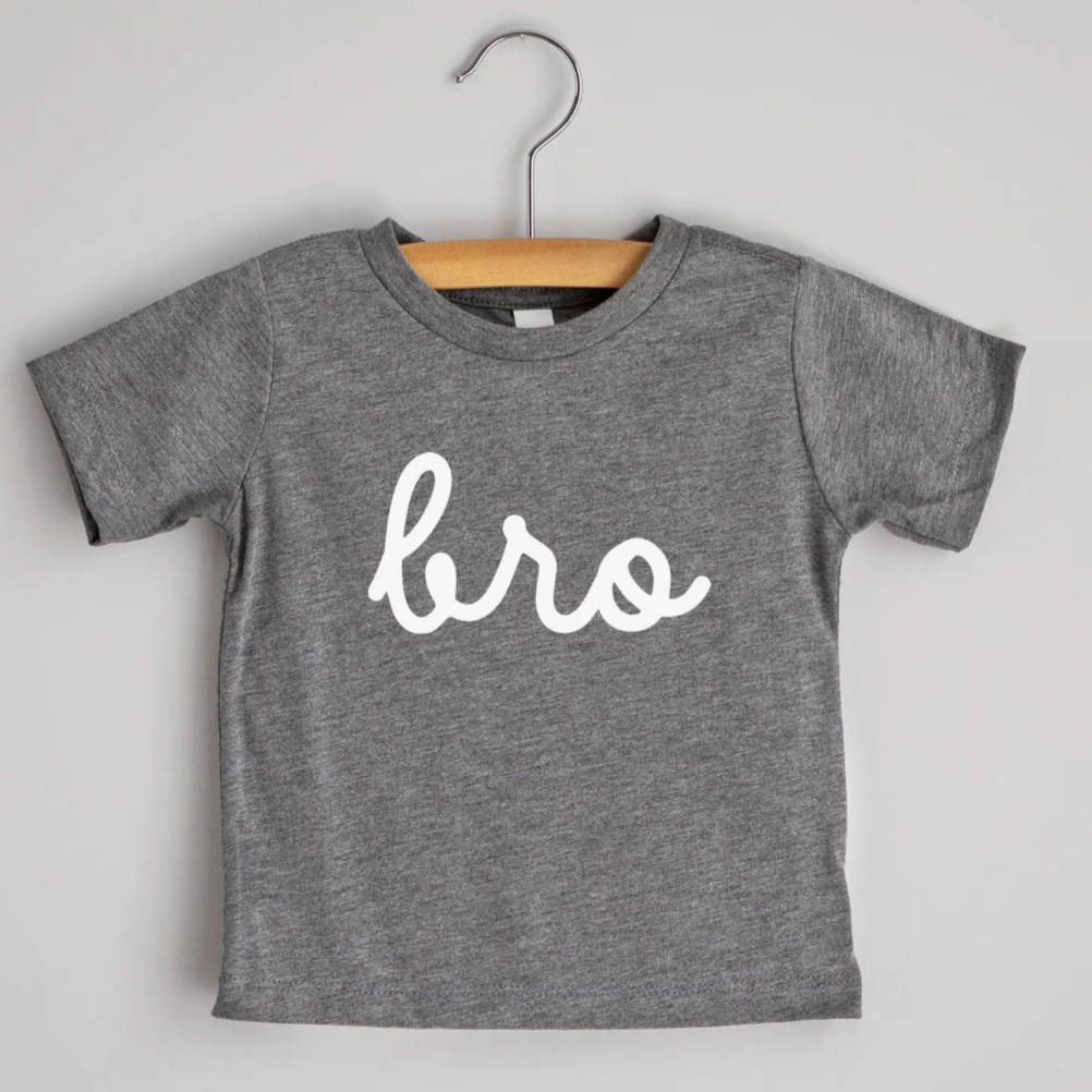 Sis/Bro Script Modern Organic Kids Tee
