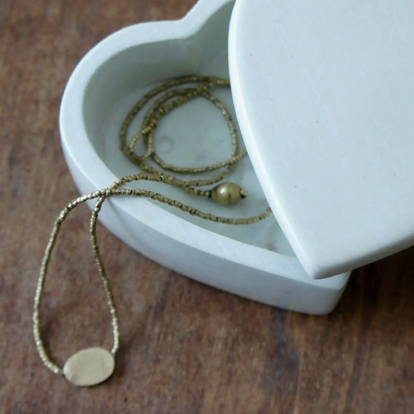 Heart Box Natural Stone