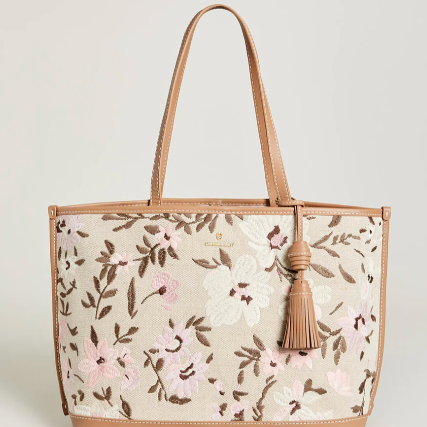 Spartina Maya Tote Embroidered Floral