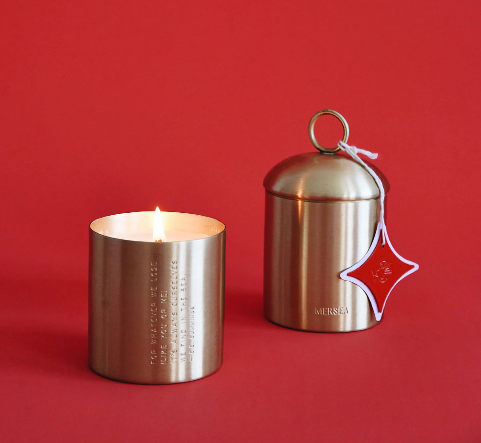 Holiday Brass 6oz Candle - Cider by the Sea