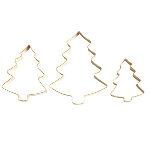 Gold Cookie Cutter Set - Tree - Set of 3