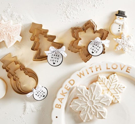 Gold Cookie Cutter Set - Tree - Set of 3
