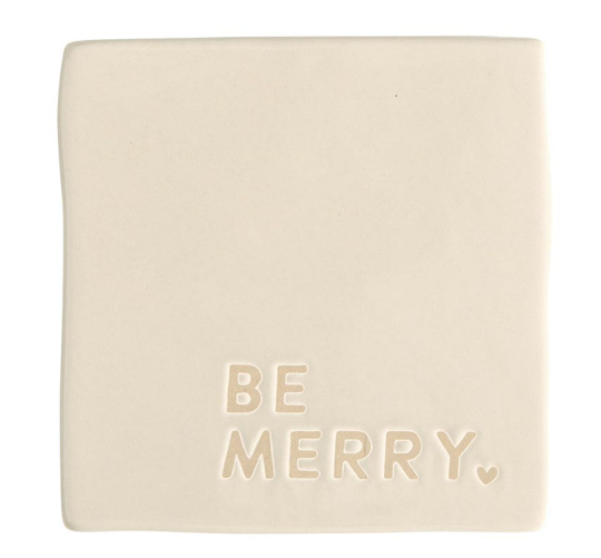 Ceramic Coasters - Joy Love Drink Be Merry - Set of 4