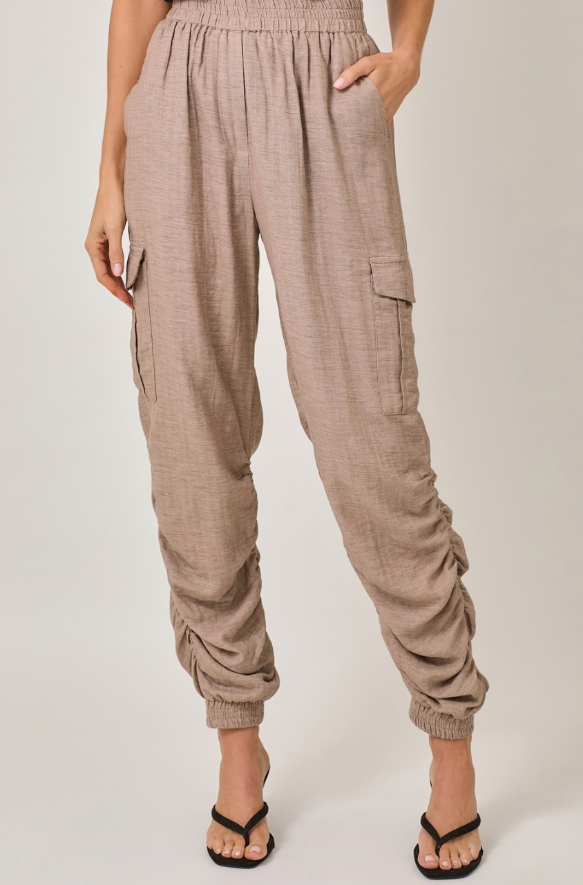 Vintage Rose Rouched Jogger Pants