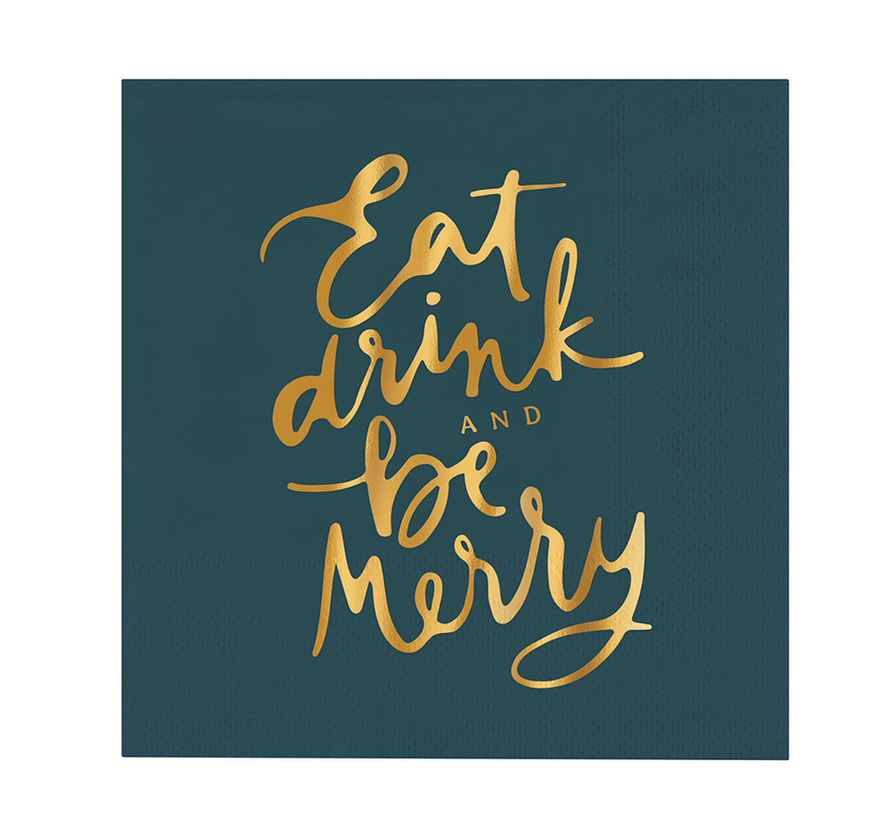 Ceramic Napkin Tray + Napkins - Eat Drink and be Merry