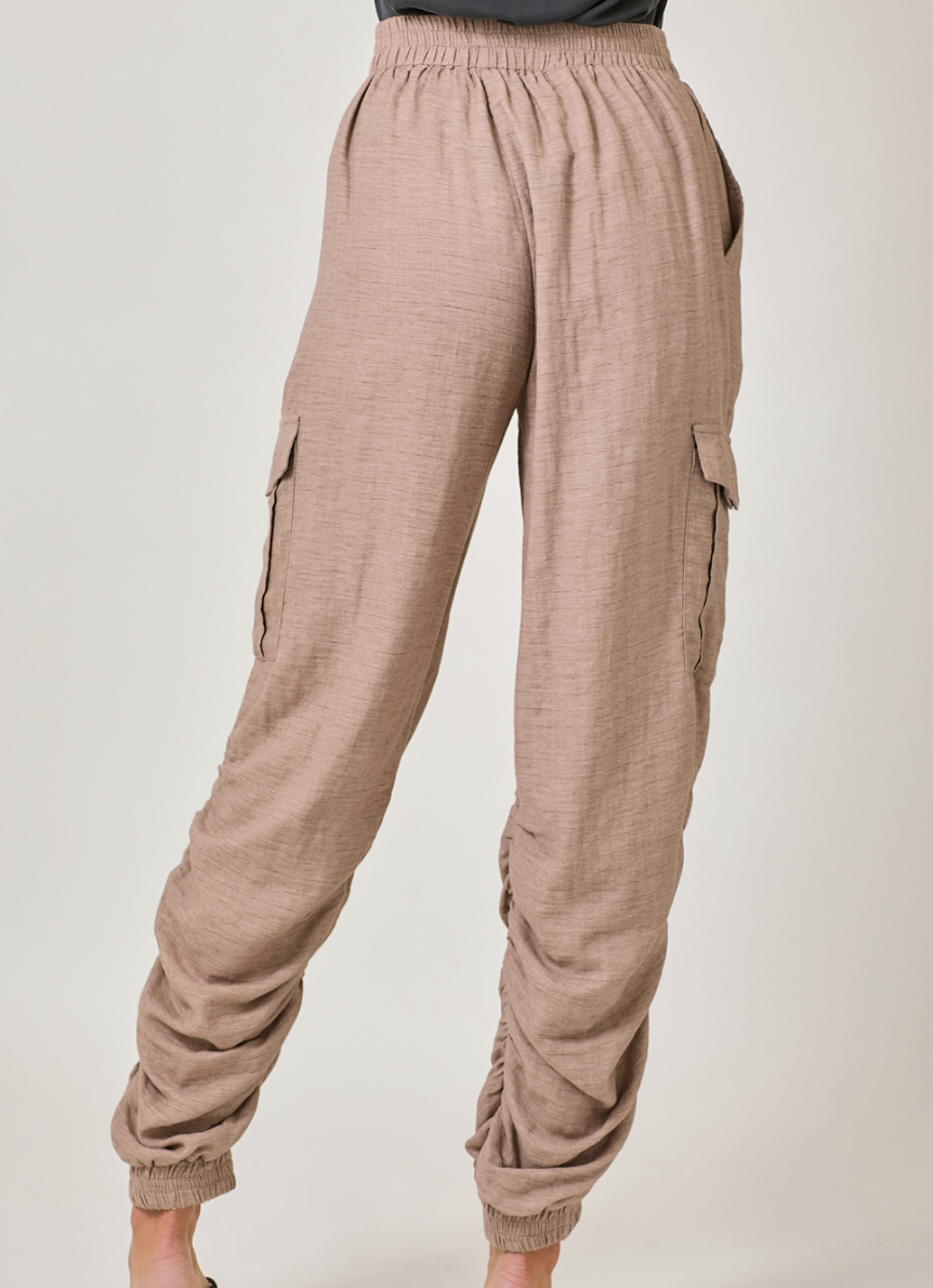 Vintage Rose Rouched Jogger Pants