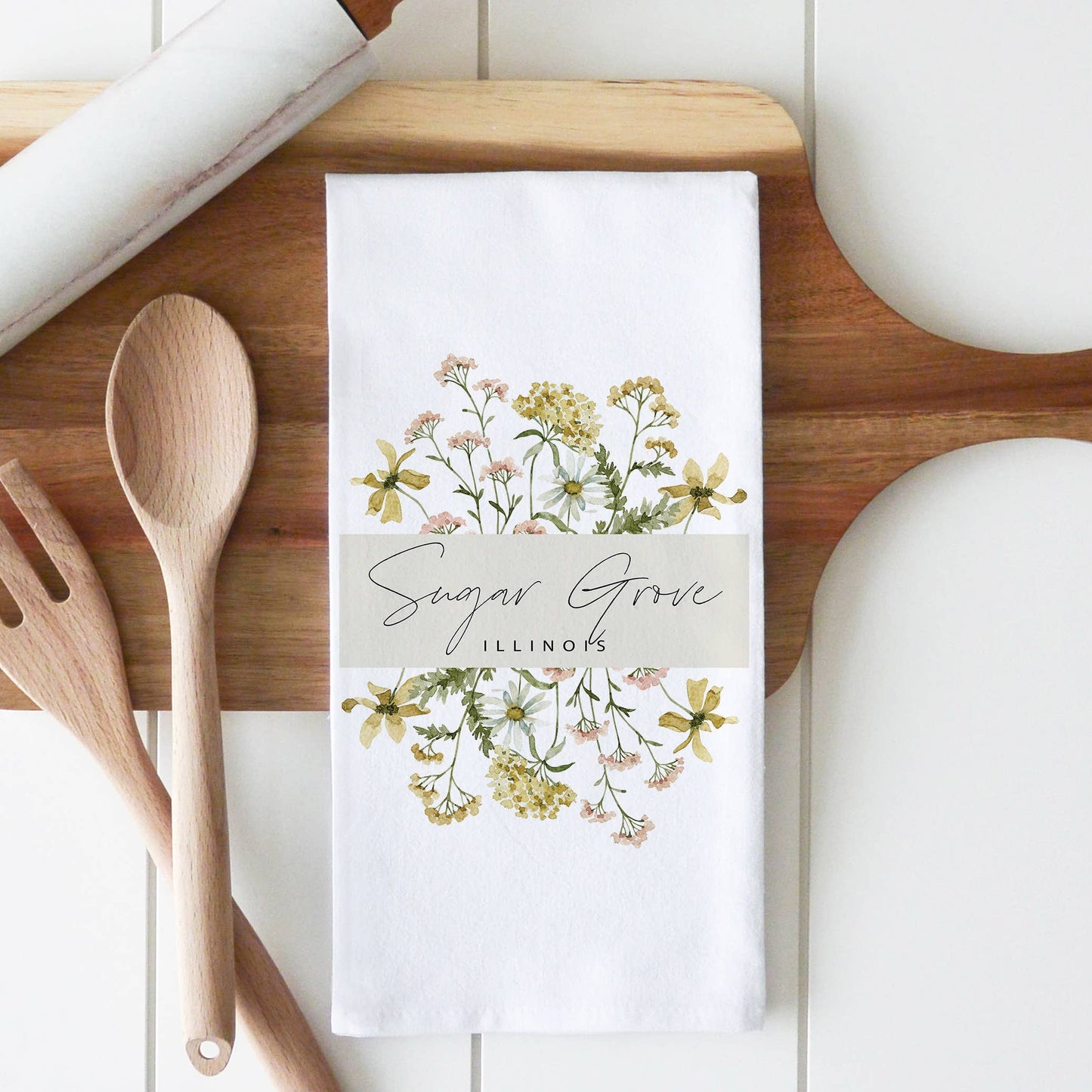 Wildflower Louisville Kentucky Tea Towel