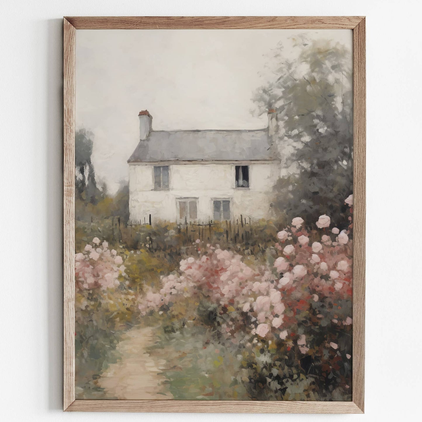 Vintage Landscape Spring House Art Print