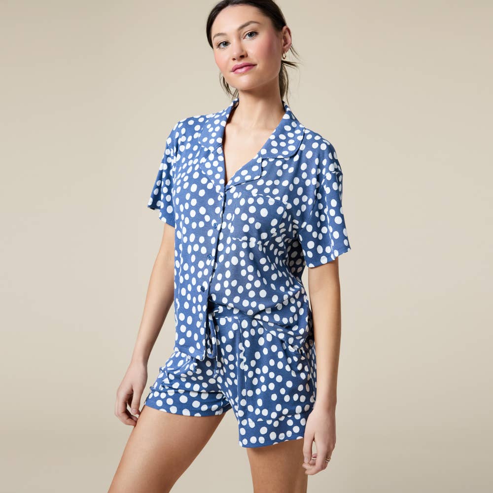 Soft Polka Dot Shorts PJ Set