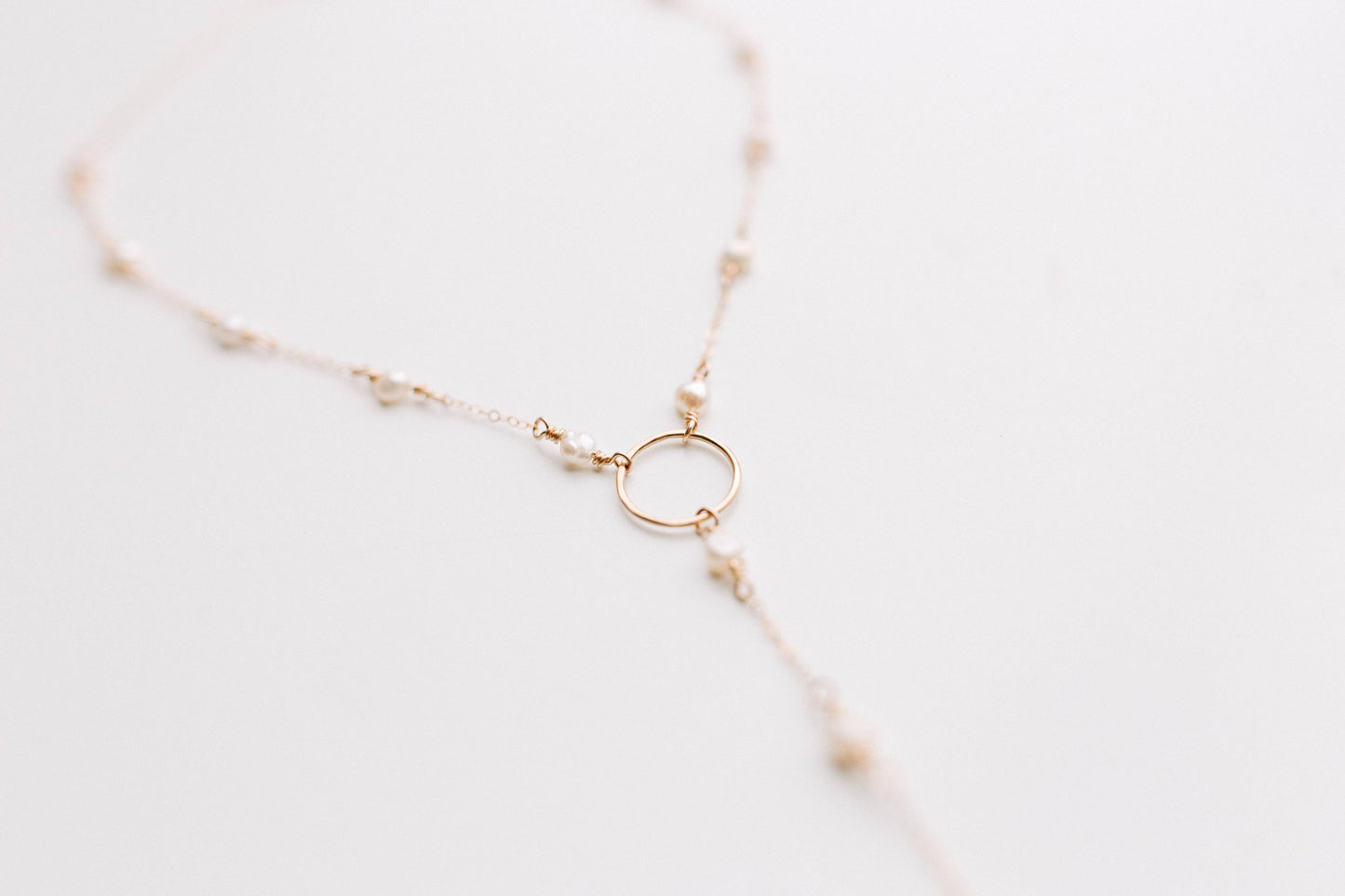Dainty Gold Filled Pearl Necklace