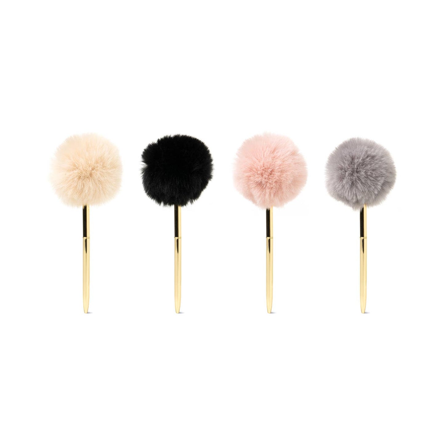 Plush Pom Pen Gray