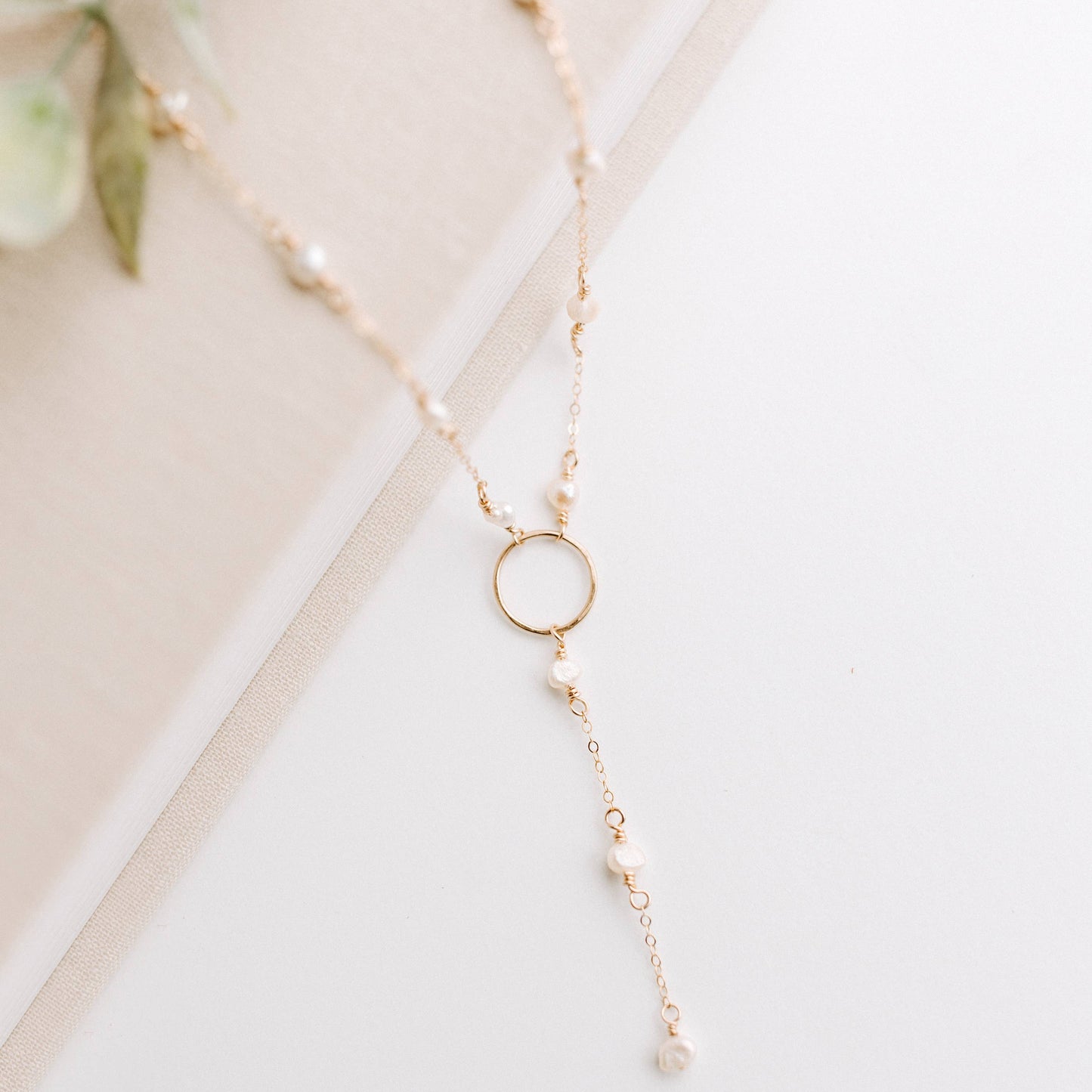 Dainty Gold Filled Pearl Necklace