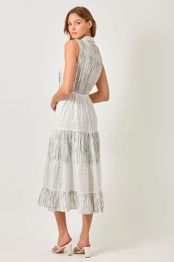 Cool Cotton Tie Front Long Dress