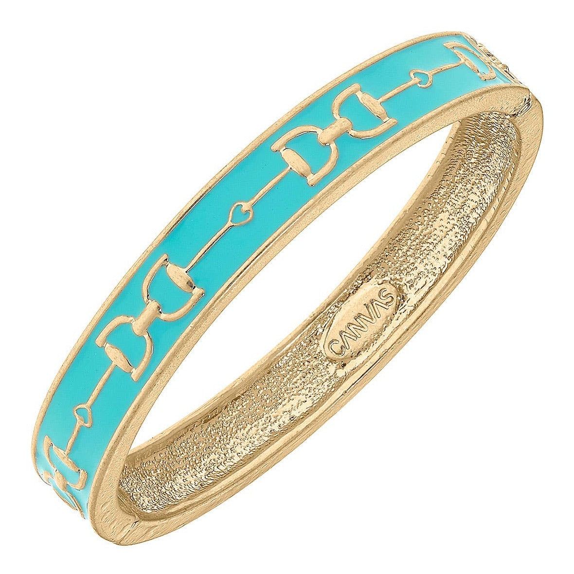 Mint Green Enamel Derby Day Bangle