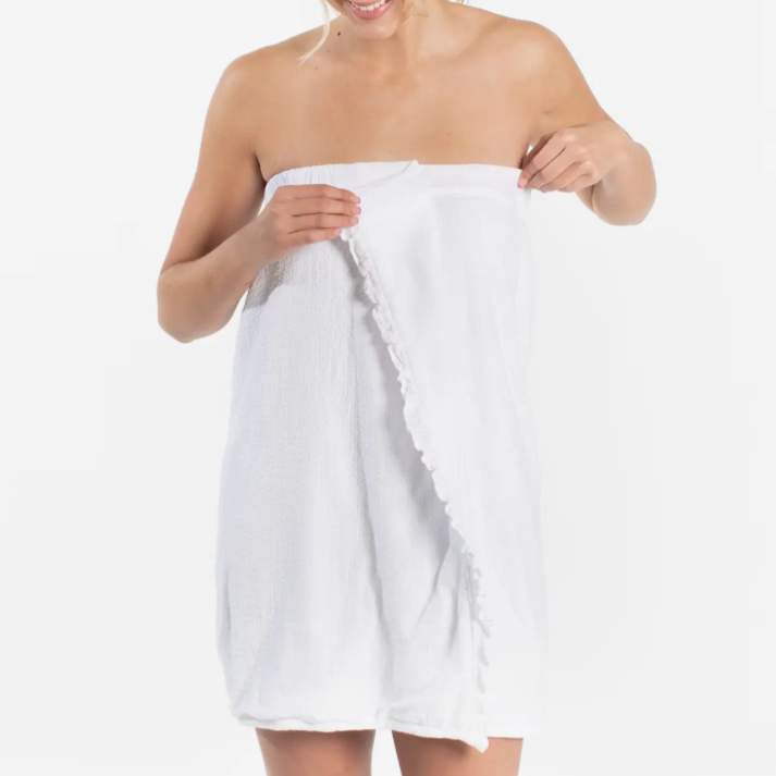 Spa Wrap with Ruffle - Pink