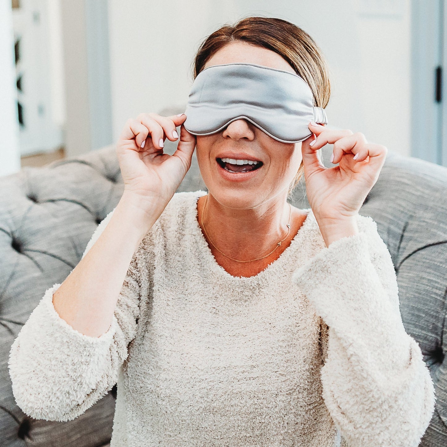Mulberry Silk Silver Sleep Mask