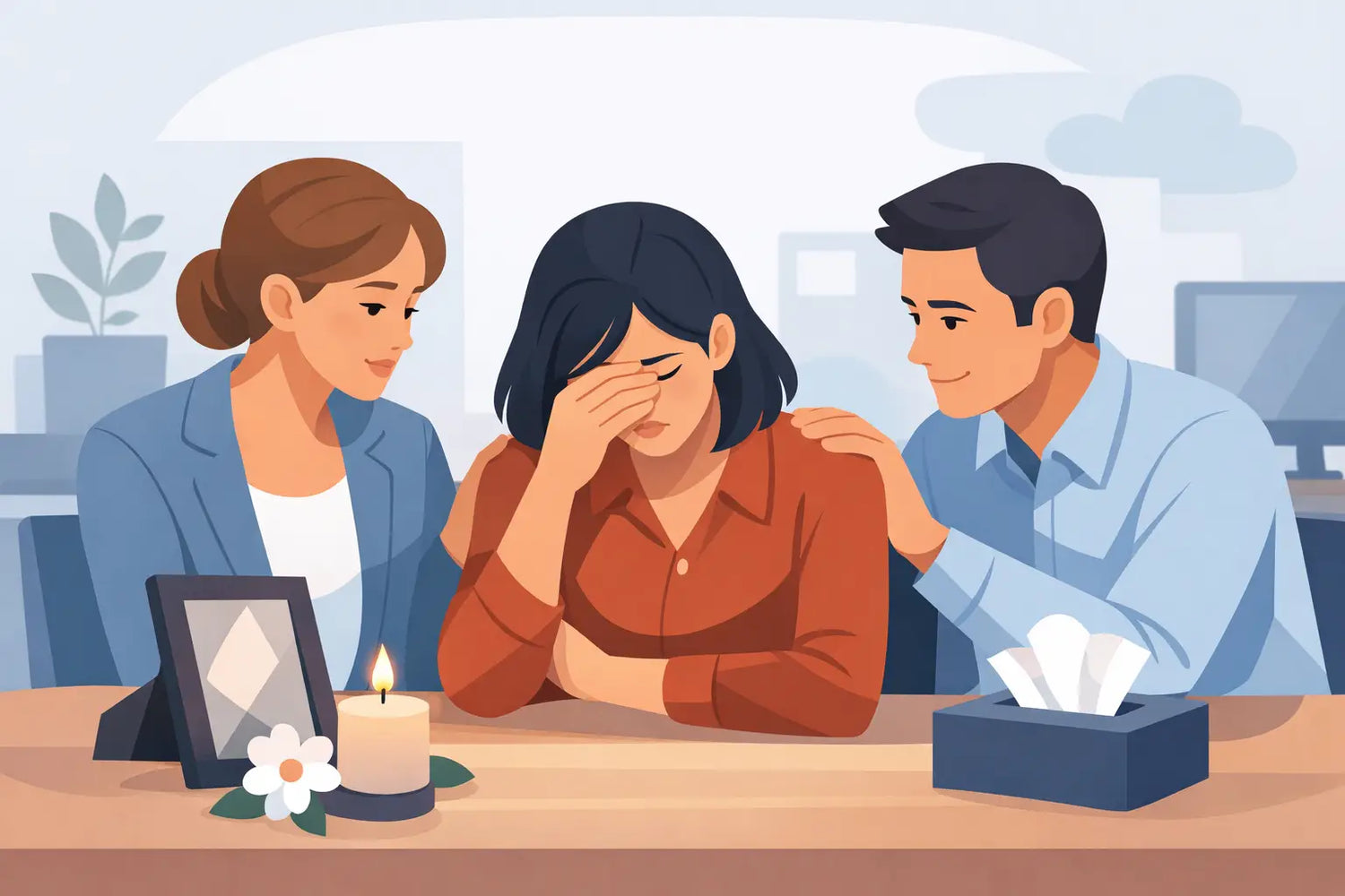 How to Comfort Grieving Coworkers with Care