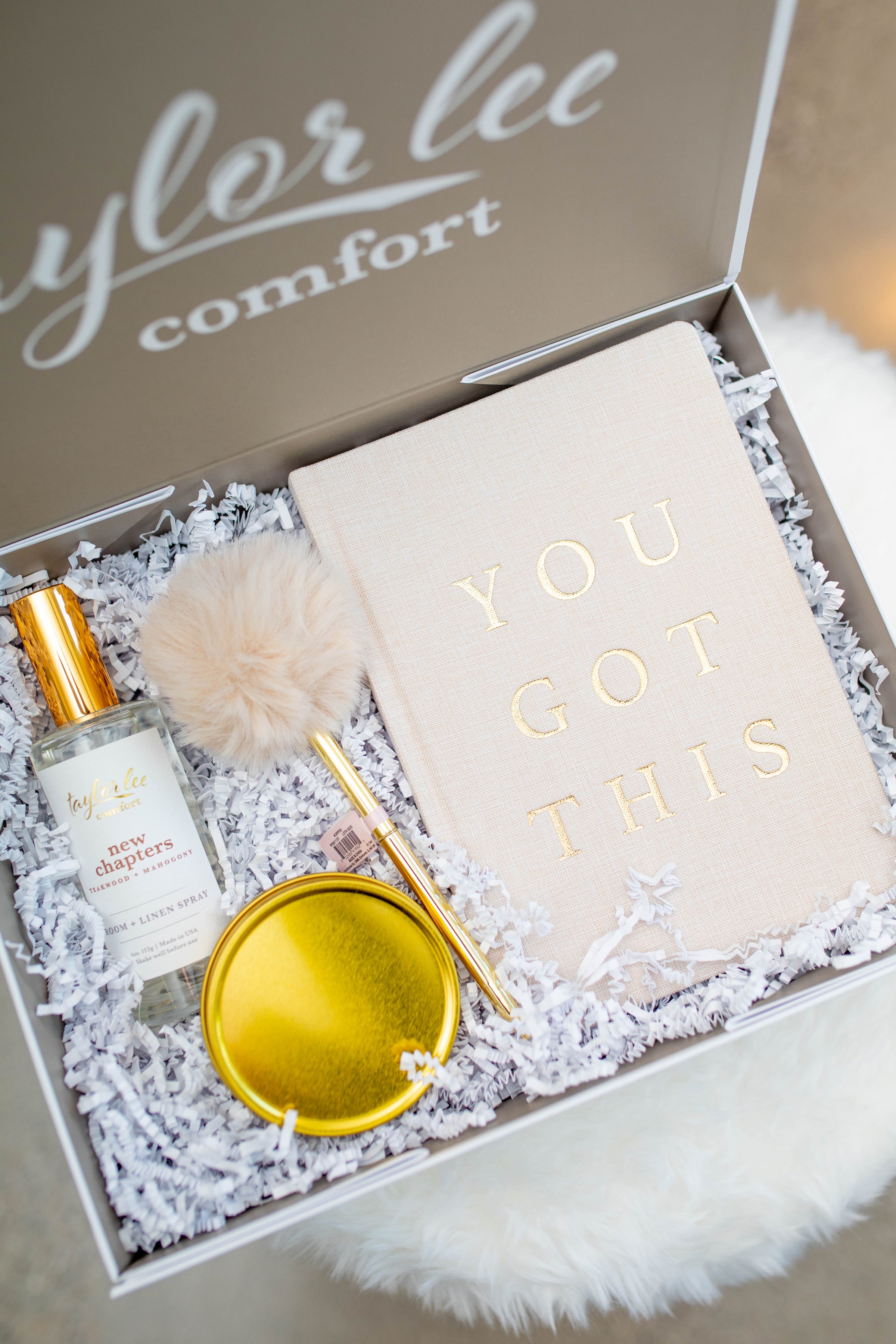 Comforting and encouraging gift box instead of traditional gift basket or flowers for unique sympathy gift