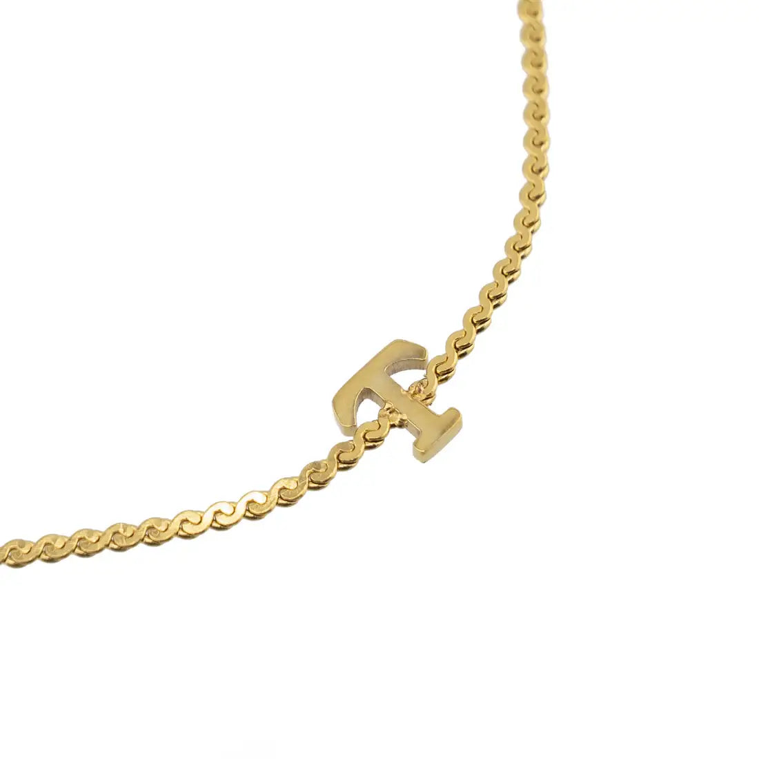 Dainty Waterproof Gold Initial Bracelet