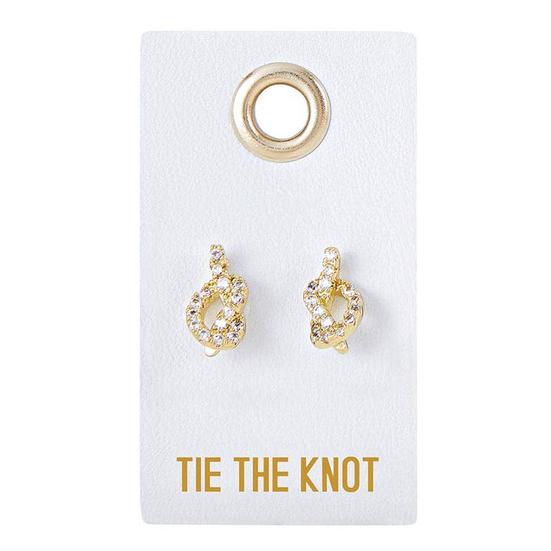 Tie the Knot Wedding Stud Earrings