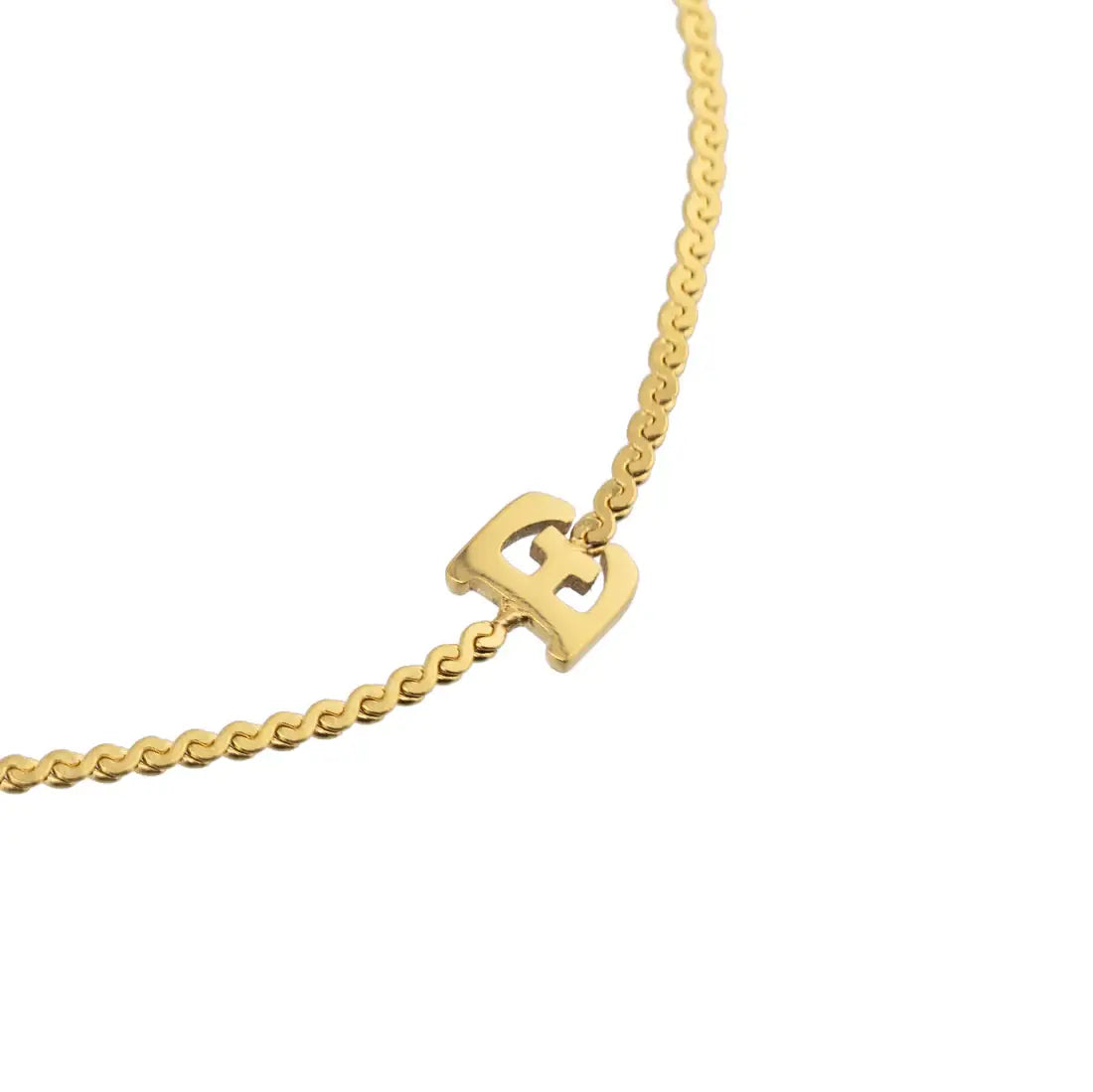 Dainty Waterproof Gold Initial Bracelet