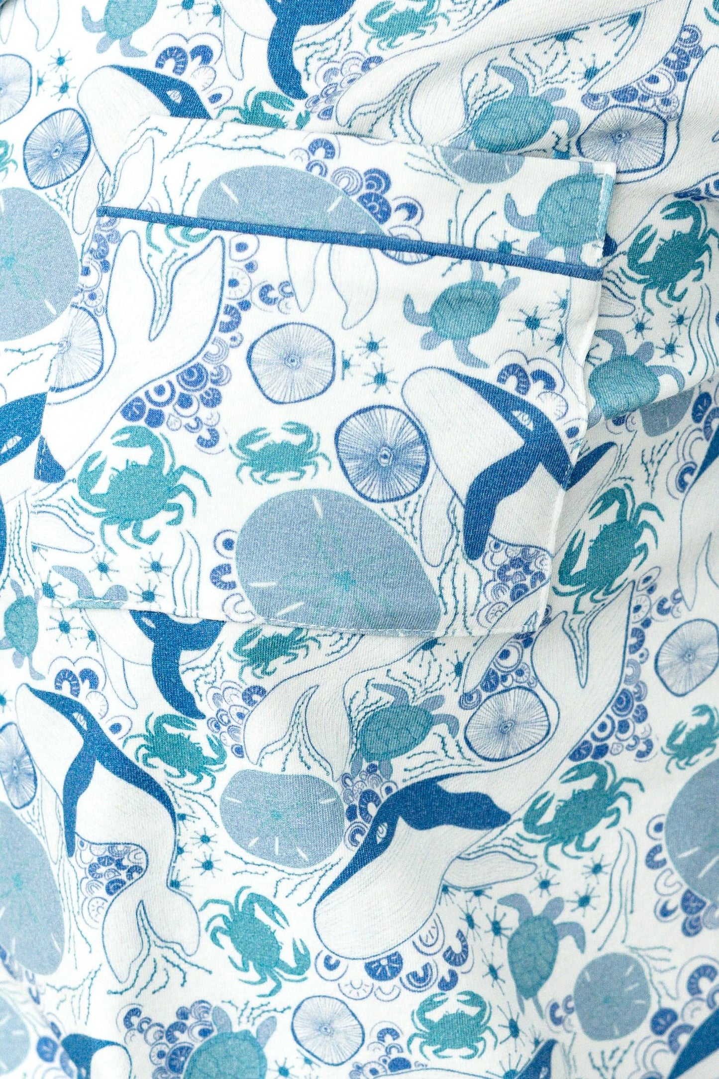 Blue Sea Life Modal Short PJ Set
