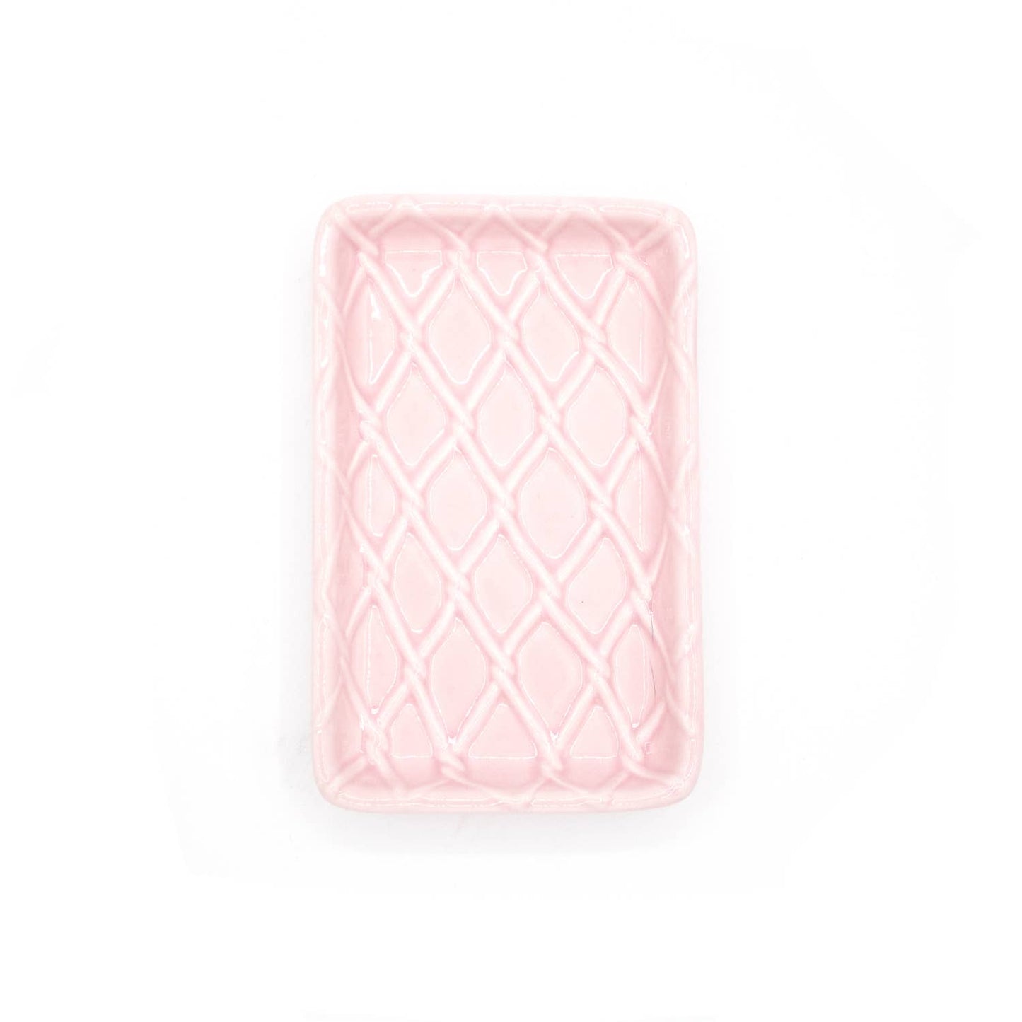 Pink Textured Soap Dish