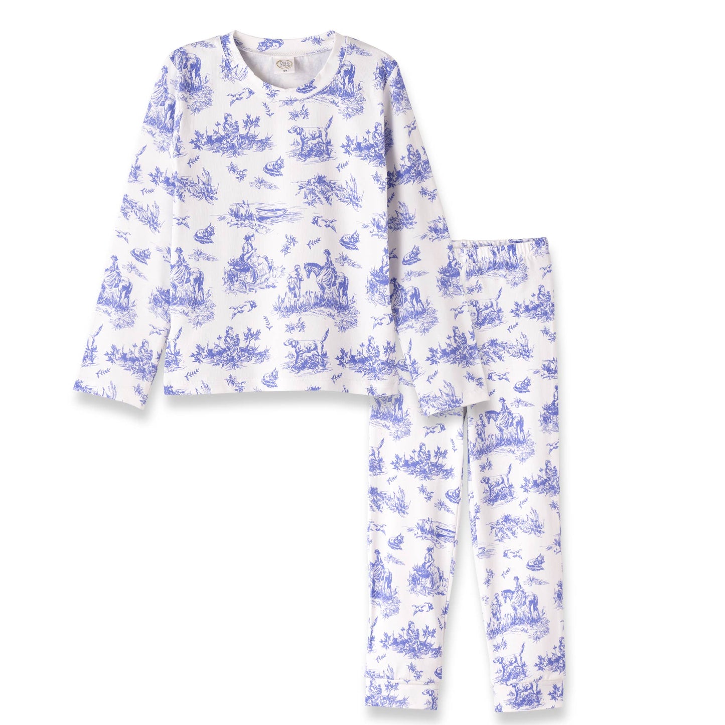 Kid's Toile de Jouy Pajama Set