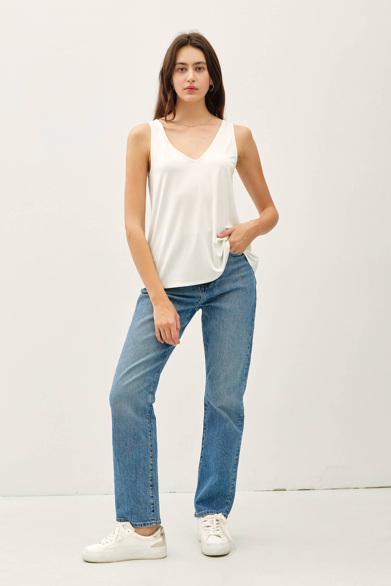 Ultra Soft Bamboo Modal V-Neck Tank