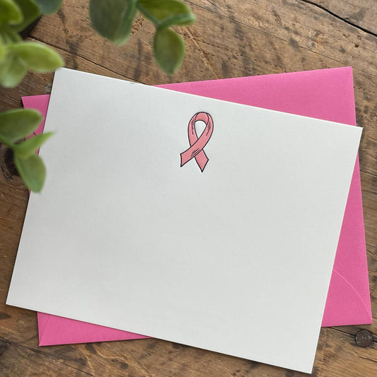 Pink Ribbon Boxed Notecards