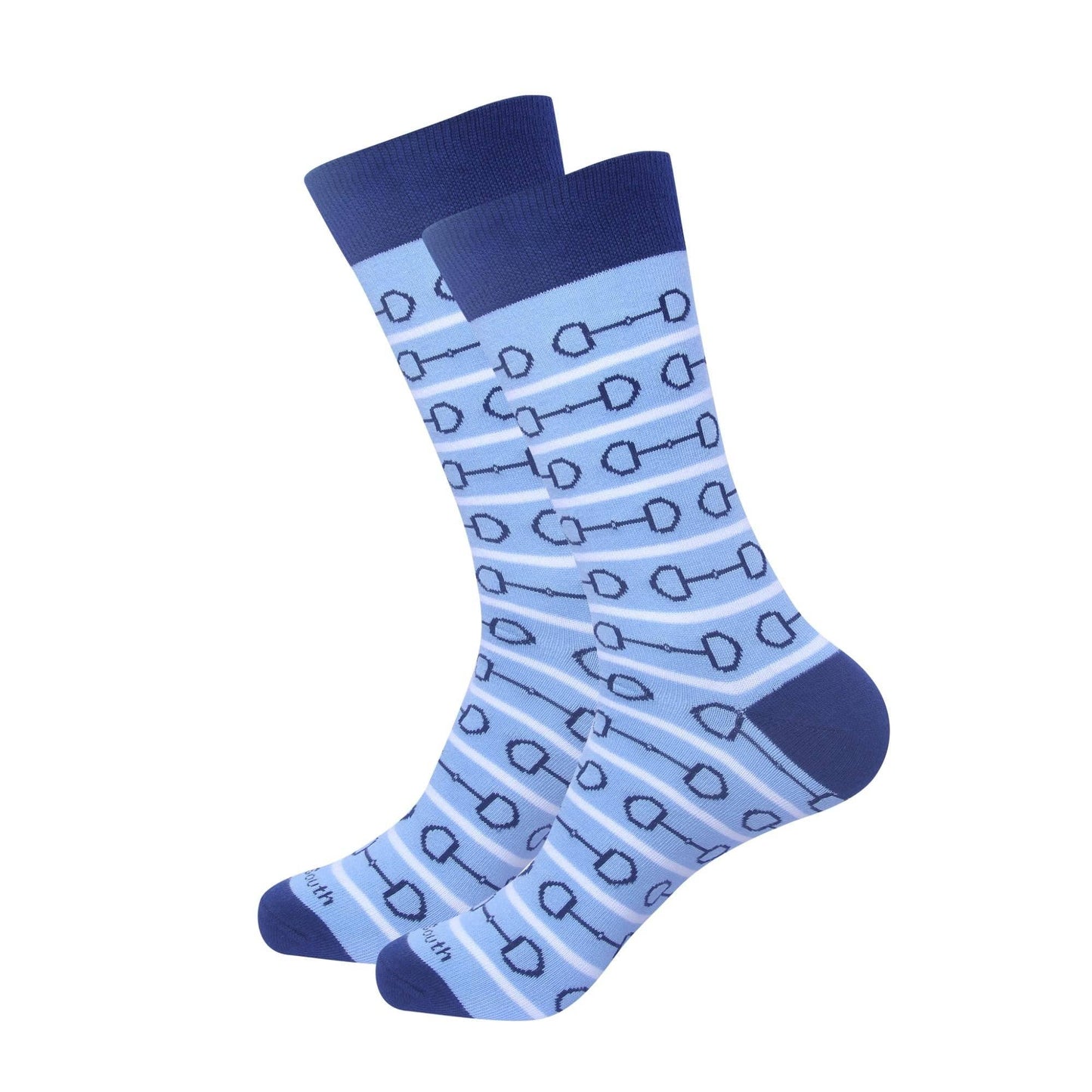 Blue Horse Bit Mens Socks