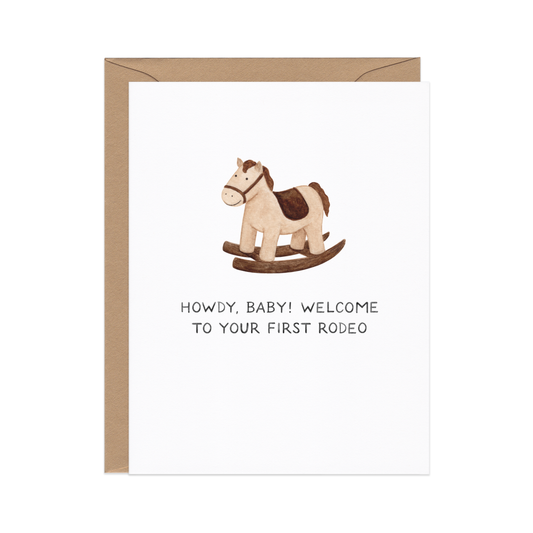 Howdy Baby First Rodeo Greeting Card