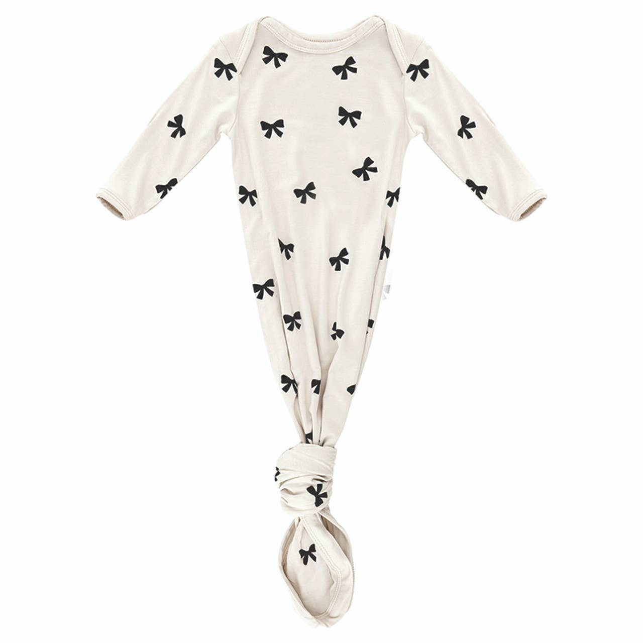 Black Bows Knotted Baby Gown